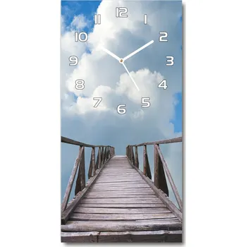 Hodiny Nástěnné skleněné hodiny Cesta do nebe