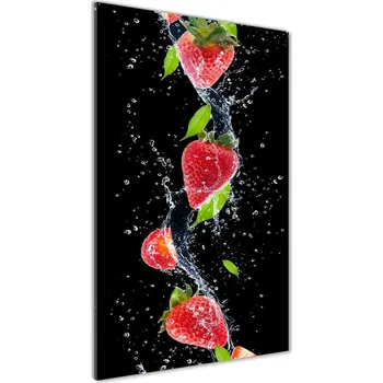 Obraz Vertikální Foto obraz sklo tvrzené Jahody