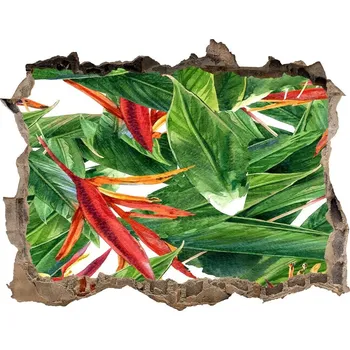 Fototapeta Nálepka 3D díra na zeď Květinový vzor