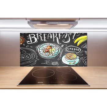 Obklad Skleněný panel do kuchynské linky Snídaně