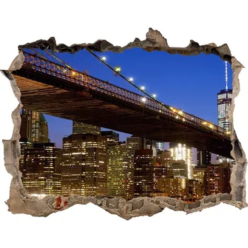 Fototapeta Fototapeta díra na zeď Manhattan New York