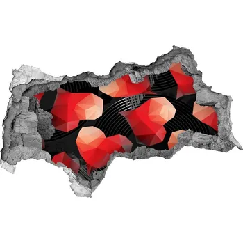 Fototapeta Fotoobraz díra na stěnu Geometrické srdce