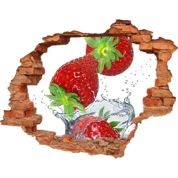 Fototapeta Nálepka díra na zeď Jahody