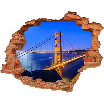 Fototapeta Fototapeta díra na zeď 3D Most San Francisco