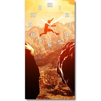 Hodiny Nástěnné hodiny Skok nad propastí