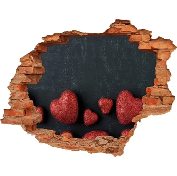 Fototapeta Fototapeta díra na zeď Srdce na tabuli