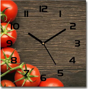 Hodiny Skleněné hodiny čtverec Rajčata na stromě