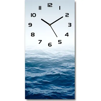 Hodiny Nástěnné skleněné hodiny Mořské vlny
