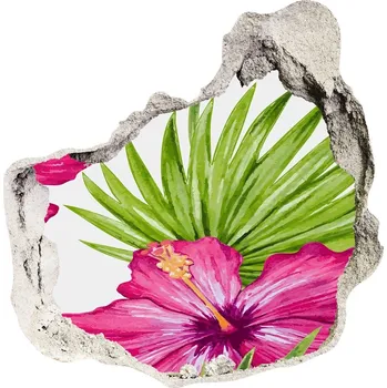 Fototapeta 3D díra na zeď Hawajské květiny