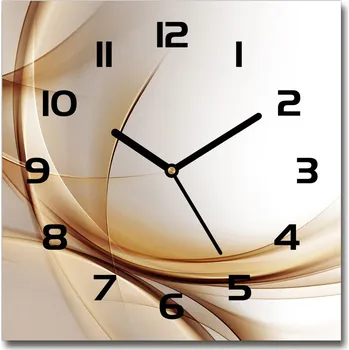 Hodiny Skleněné hodiny na stěnu Abstrakce vlna