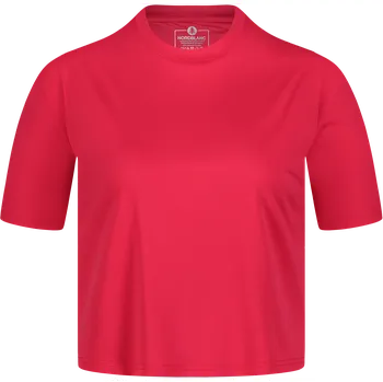 Dámské tričko Dámský funkční crop top NORDBLANC NBSLF8028 TMAVĚ RŮŽOVÁ 34