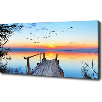 Obraz Foto obraz na plátně Molo nad jezerem