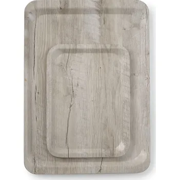 Tác servírovacís melaminovým laminátem se vzorem dřeva, AmerBox, Světlé dřevo, 240x340mm