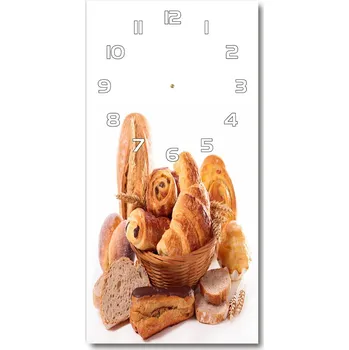 Hodiny Nástěnné hodiny tiché Pečivo v koši