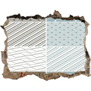 Fototapeta Díra 3D fototapeta nálepka Geometrické vzory