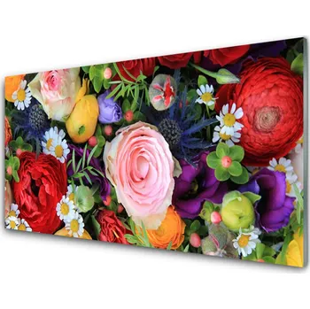 Obraz Obraz na skle Květiny Rostlina Příroda 125x50 cm 4 Přívěsky