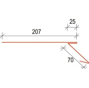 Střešní krytina SATJAM Klempířské doplňky RAPID PE25 OPR Okapní plech RAPID RAL 8017 Hnědá