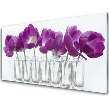 Obraz Obraz na skle Květiny Rostlina Příroda 125x50 cm 2 Přívěsky