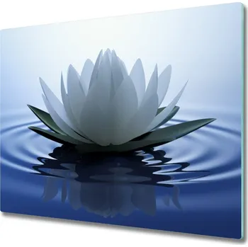 Kuchyňské prkénko Skleněná krájecí deska Leknín 60x52 cm