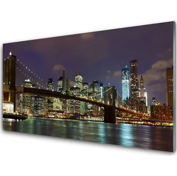 Obraz Obraz na skle Most Architektura Město 125x50 cm 2 Přívěsky