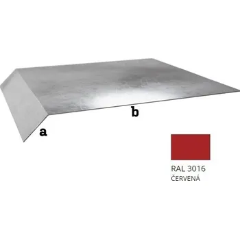 okap BLIX Hliník tl. 0,6 mm Podkladní plech r.š. 166 RAL 3016 červená