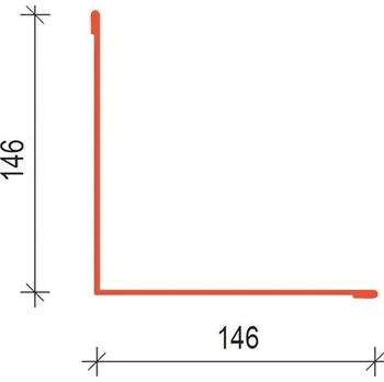 Střecha SATJAM Klempířské doplňky AlZn SK146 Stěnový kout