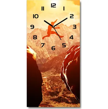 Hodiny Nástěnné hodiny Skok nad propastí