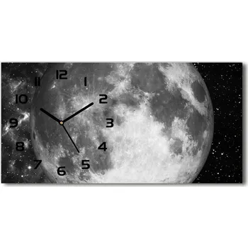 Hodiny Moderní skleněné hodiny na stěnu Měsíc