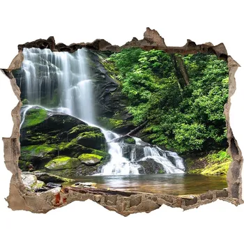 Fototapeta Nálepka fototapeta 3D výhled Vodopád v lese