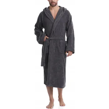 Dámské spodní prádlo Ladeheid pánský župan LA-LA40-101-DG dlouhý, velikost M