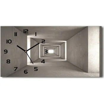 Hodiny Skleněné hodiny na stěnu tiché Betonový tunel