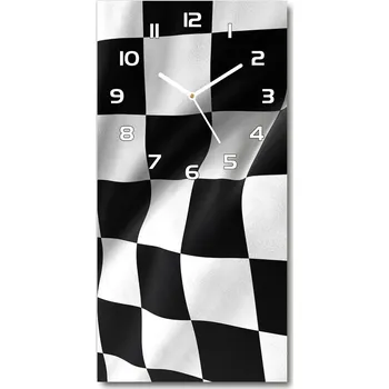 Hodiny Moderní hodiny nástěnné Vlajka cíla