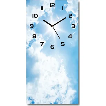 Hodiny Nástěnné hodiny tiché Mraky na nebi