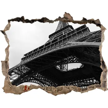 Fototapeta Fototapeta díra na zeď Eiffelova věž Paříž