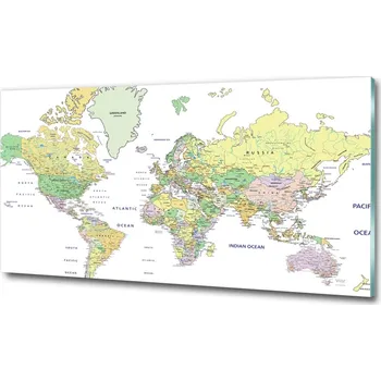 Obraz Foto obraz sklo tvrzené Mapa světa