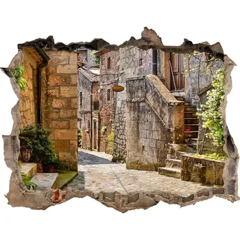 Fototapeta Fototapeta díra na zeď 3D Romantická ulička