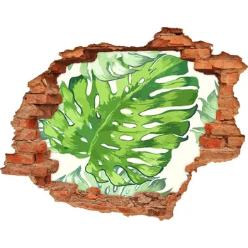 Fototapeta 3D díra na zeď Tropické listí