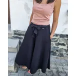 Kulišárny DÁMSKÁ mušelínová kalhotová sukně BLACK VELIKOST: 34, DÉLKA: MINI- nad kolena
