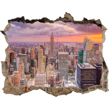 Fototapeta Fototapeta díra na zeď 3D New York