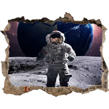 Fototapeta Foto fotografie díra na zeď Astronaut