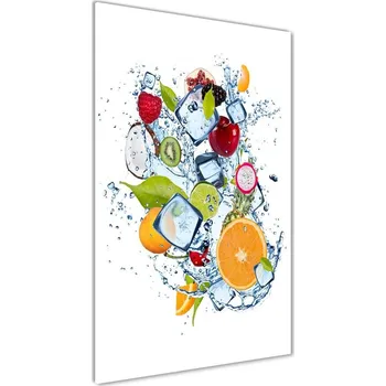 Obraz Vertikální Foto obraz sklo tvrzené Ovoce a led