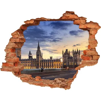Fototapeta Fototapeta díra na zeď 3D Big Ben Londýn