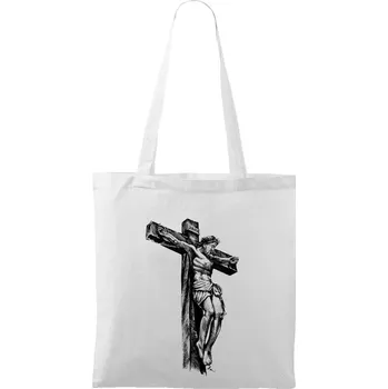 Plátěná taška - Ježíš Nazaretský, Kristus, Jesus Barva: Bílá
