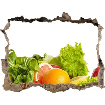 Fototapeta Nálepka 3D díra Ovoce a zelenina