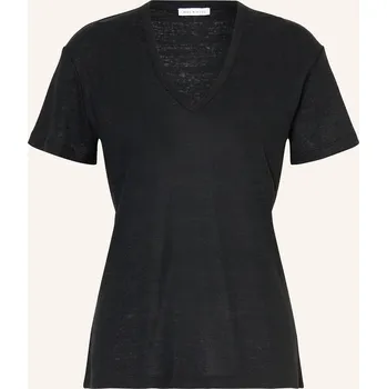 Mrs & Hugs Dámské Lněné Tričko, černá, 38