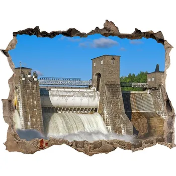 Fototapeta Fototapeta díra na zeď 3D Vodní nádrž