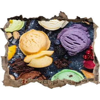 Fototapeta Nálepka díra na zeď Barevná zmrzlina