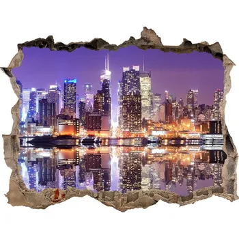 Fototapeta Fototapeta díra na zeď 3D Manhattan New York