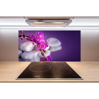 Obklad Skleněný panel do kuchynské linky Orchidej