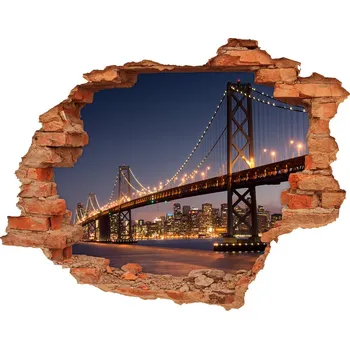 Fototapeta Fototapeta díra na zeď 3D Most San Francisco